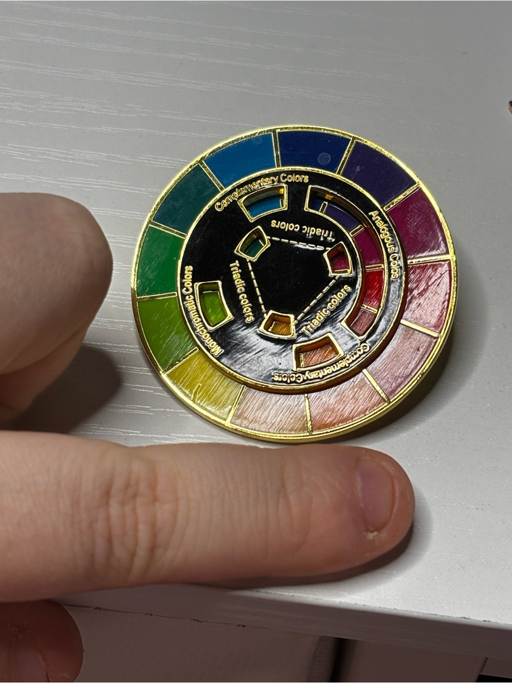 Multicolor Enamel Color Wheel Pin - Picture 7 of 9